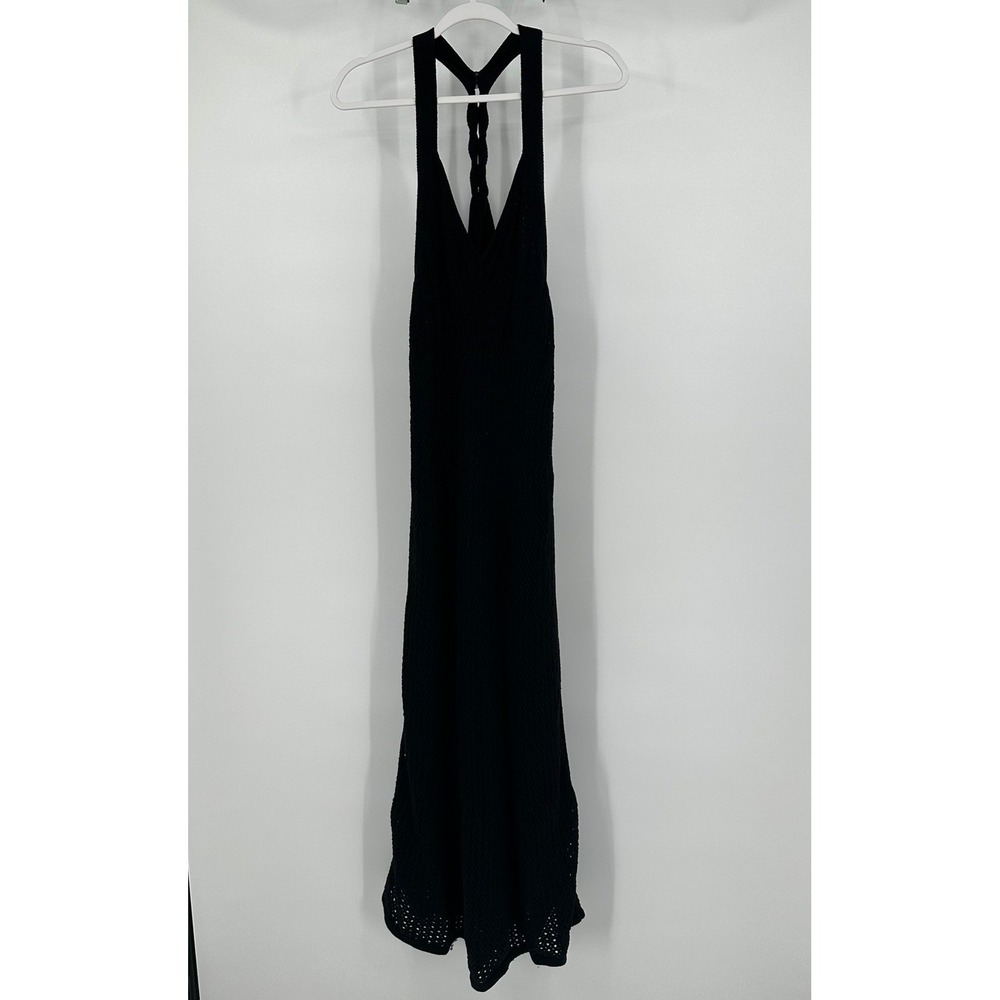 Express Womens Cotton Crochet Knit Braided Racerback Maxi Dress Size‎ M Beachy